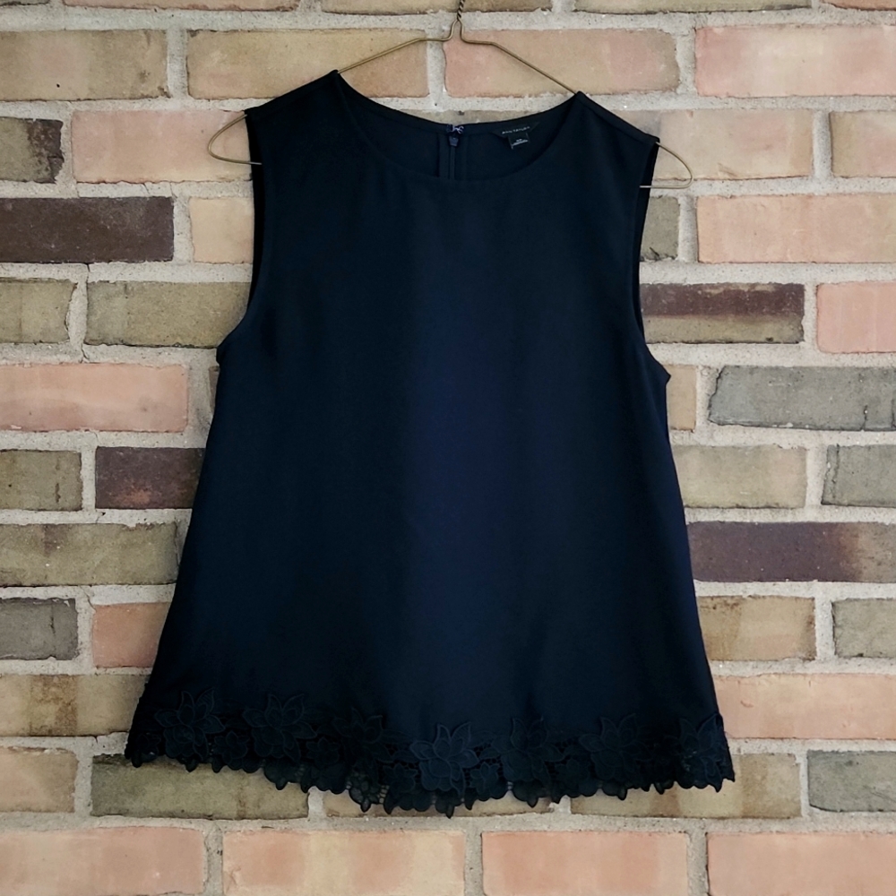 Ann Taylor Blouse, XS, Navy Blue